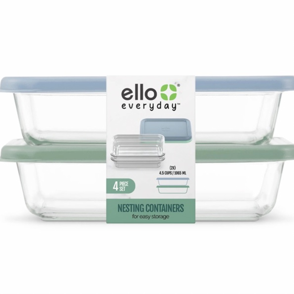 Ello Everyday 4.5 Cup 4pc Meal Prep Set | NWT